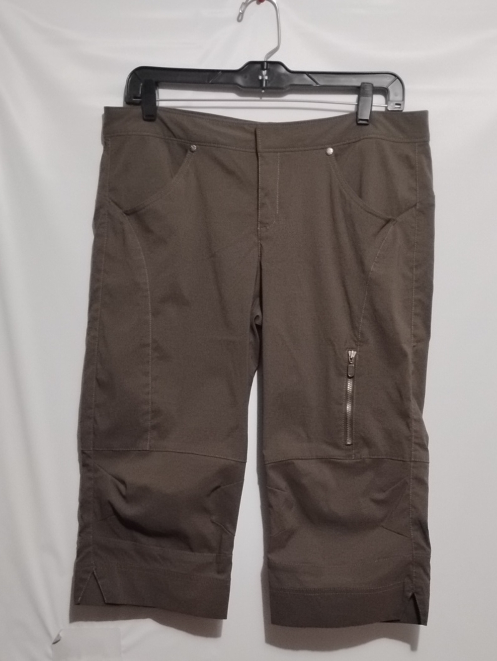 Athleta Women’s 10 Hunter Green Capri Pants - Stretch Utility Cropped Trousers